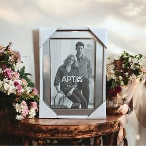 NIB Photo Frame Apt.9 Silver Metal Frame Rectangular Tabletop Picture Frame